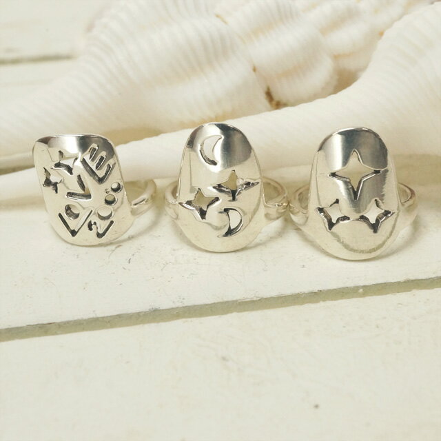 フリーサイズリング ポップなツメの様な形の足指リング 3パターンから選べます スター ムーン love シルバー925 silver925 シルバーアクセサリー...