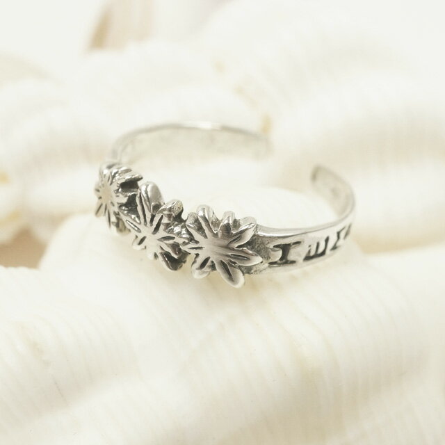 フリーサイズリング ヘンプ 足指リング マリファナ シルバー925 silver925 シルバーアクセサリー 指輪 トゥリング トウリング ピンキィリング 葉っ...