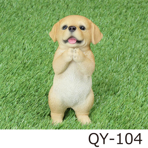 ちょーだいラブラドール 10×11×高さ21cm　素材：ポリレジン 置物