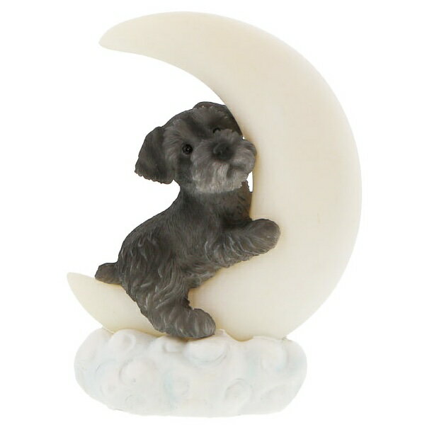 LEDライト　ムーンライトシュナウザー　　10cm×6cm×高さ13.3cm　素材:ポリレジン　ボタン電池3個使用 /..