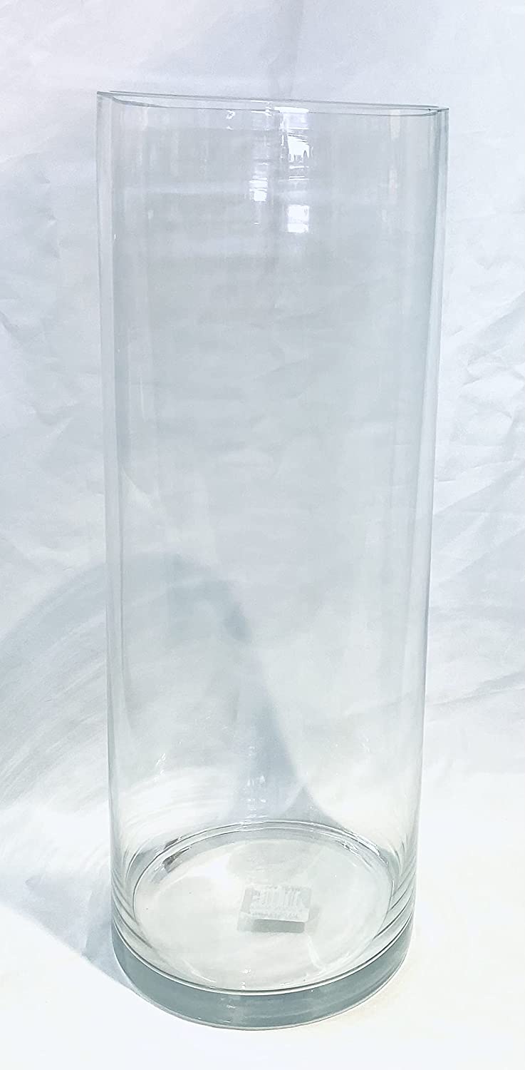 ガラス花瓶 BBG-133L 直径15cm×高さ40cm　重量：1.25kg　円筒型 フラワーベース　花瓶 おしゃれ 透明 大型 ガラス 花器 シリンダー 円柱 vase