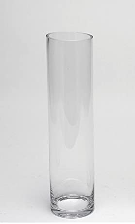 ガラス花瓶 BBG-015 直径10cm×高さ40cm　重量：780g　円筒型 フラワーベース