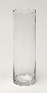 ガラス花瓶 BBG-029 直径8cm×高さ26cm　重量：560g　円筒型 フラワーベース　花瓶 おしゃれ 透明 大型 ガラス フラワーベース 花器 シリンダー 円柱 vase
