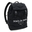 ドルチェ ガッバーナ バックパック BM1756AW1401 ブラック ナイロン 中古 リュック 黒 メンズ ロゴ キルティング DOLCE＆GABBANA