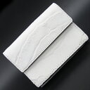 ヒマラヤ クロコダイル 三つ折り財布 HL-9609-HM NATURAL アイボリー ヒマラヤ クロコダイル 新品 未使用 コンパクトウォレット ミニ ワニ 鰐 エキゾチックレザー 財布 レディース 女性 HIMARAYA CROCODILE