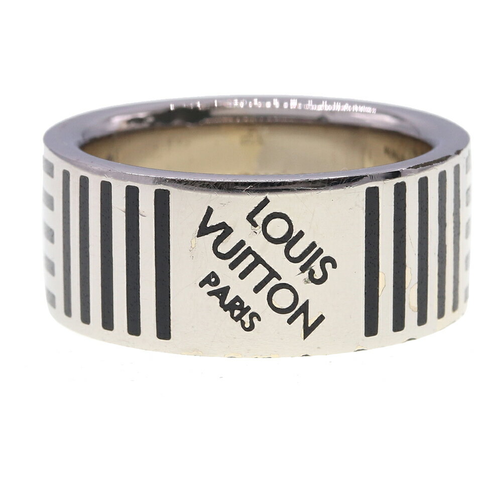 ルイヴィトン リング ダミエカラーズ M62494 シルバー ブラック メタル サイズL 中古 指輪 アクセサリー ロゴ メンズ LOUIS VUITTON