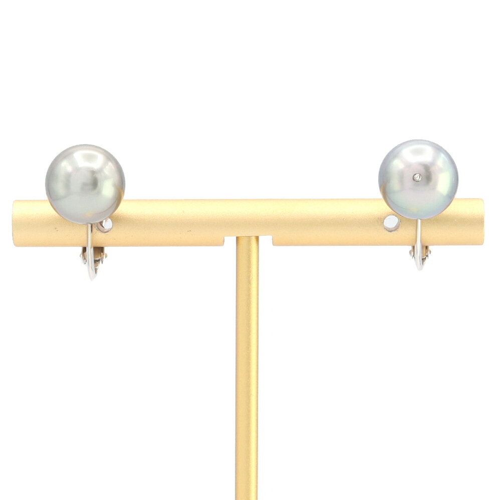 パール ダイヤモンド イヤリング BP10mm ダイヤモンド K14 WG 中古 指輪 アクセサリー ジュエリー 宝石 ダイヤ 真珠 レディース 女性 Pearl Diamond