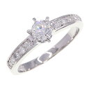 ダイヤモンド リング D0.417ct D0.23ct Pt900 13号 中古 指輪 アクセサリー ジュエリー 宝石 立爪 一粒ダイヤ レディース 女性 Diamond(4)