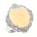 オパール ダイヤモンド リング OP4.87ct D0.08ct Pt900 13号 中古 指輪 アクセサリー ジュエリー 宝石 ストーン レディース Opal Diamond
