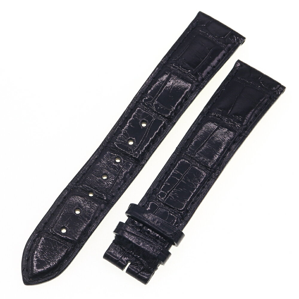 カルティエ 時計替えベルト ブラック アリゲーター 中古 ウォッチストラップ 革ベルト 時計ベルト  ...