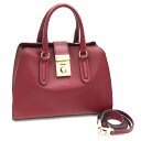 フルラ 2WAYハンドバッグ ミラノ G7269 ボルドー レザー 中古 斜めがけ 肩がけ 赤 レディース 女性 FURLA