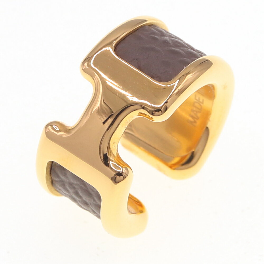 エルメス イヤーカフ オランプPM エトゥープ ゴールド ヴォーエプソン メタル 中古 イヤリング アクセサリー Hモチーフ レディース HERMESのサムネイル