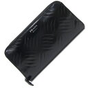 プラダ ラウンドファスナー長財布 2ML317 ブラック レザー 中古 ロングウォレット 黒 メンズ レディース PRADA