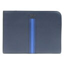 プラダ クラッチバッグ AV5841 ネイビー レザー 中古 セカンドバッグ ドキュメントケース 書類ケース L字ファスナー ロゴ メンズ PRADA