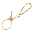 エルメス グローブホルダー フィルー ゴールド メタル 中古 手袋 キーホルダー バッグチャーム クリップ レディース 女性 HERMES(4)