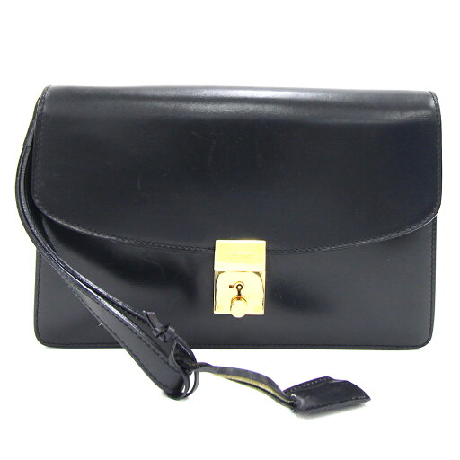 セリーヌ クラッチバッグ ブラック ゴールド金具 レザー 中古 セカンドバッグ ビジネス メンズ 男性 ヴィンテージ CELINE セリーヌ クラッチバッグ ブラック ゴールド金具 レザー 中古 セカンドバッグ ビジネス メンズ 男性 ヴィンテージ CELINE