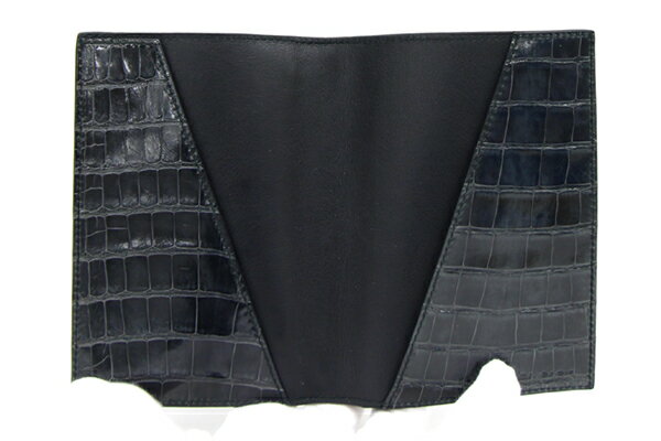 バレンシアガ パスポートケース シティ 213667 ブラック クロコダイル 中古 パスポートカバー 旅券 レディース メンズ エキゾチックレザー ワニ 鰐 BALENCIAGA