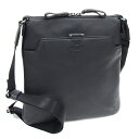 ランバン ショルダーバッグ ルミエール 279101 ブラック レザー 中古 斜め掛け フラット ロゴ メンズ 男性 LANVIN