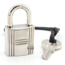 エルメス カデナ シルバー メタル 中古 鍵 カギ 南京錠 嘉手納 メンズ レディース 男女兼用 HERMES
