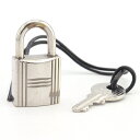 エルメス カデナ シルバー メタル 中古 カギ 鍵 嘉手納 南京錠 メンズ レディース 男女兼用 HERMES