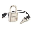 エルメス カデナ シルバー メタル 中古 カギ 鍵 南京錠 レディース メンズ 男女兼用 HERMES
