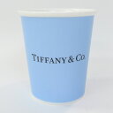ティファニー カップ コーヒーカップ 71364488 サファイアブルー ボーンチャイナ 中古 テーブルウェア コップ ロゴ 食器 TIFFANY&CO