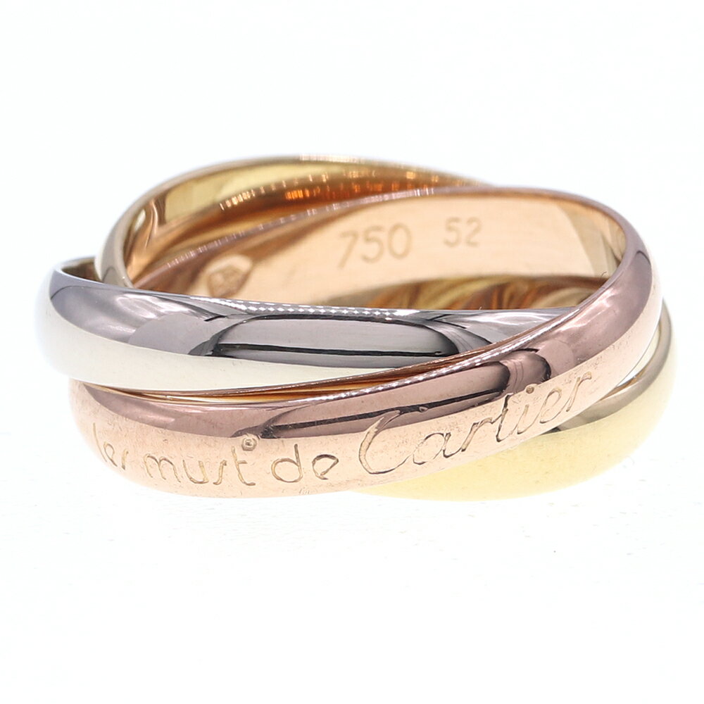カルティエ リング トリニティ クラシックモデル 750 YG PG WG サイズ52 中古 指輪 3連 3重 ロゴ ジュエリー アクセサリー 宝石 スリーカラー レディース Cartierのサムネイル