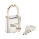 エルメス カデナ シルバー メタル 中古 カギ 鍵 南京錠 嘉手納 レディース メンズ HERMES