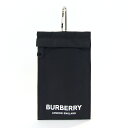 バーバリー ポーチ ブラック ナイロン 中古 バッグチャーム スマホポーチ ロゴ メンズ レディース BURBERRY