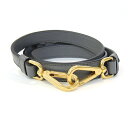 プラダ ショルダーストラップ グレー ゴールド金具 レザー 中古 替えストラップ 斜め掛け ショルダーバッグ 鞄 レディース PRADA