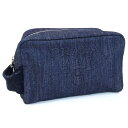 プラダ クラッチバッグ 2NA050 ネイビー デニム 中古 ハンドバッグ セカンドバッグ ポーチ ロゴ メンズ レディース PRADA