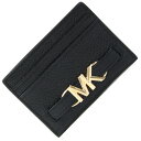 マイケルコース カードケース 35S3G6RD3L ブラック レザー 中古 カードホルダー パスケース 定期入れ MKロゴ レディース MICHAEL KORS