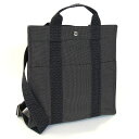 エルメス バックパック エールライン アドMM グレー キャンバス 中古 リュック ロゴ レディース HERMES