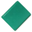 ブルガリ 二つ折り財布 インフィニートゥム 293146 グリーン レザー 中古 ロゴ コンパクトウォレット ミニ財布 レディース BVLGARI