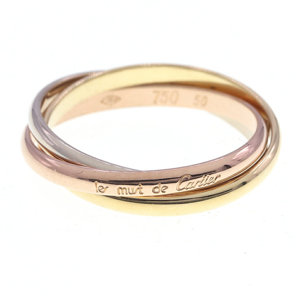 カルティエ リング トリニティリング スモール 750 PG YG WG サイズ50 US5.5 中古 アクセサリー 指輪 ジュエリー 3重 3連 スリーカラー レディース Cartierのサムネイル