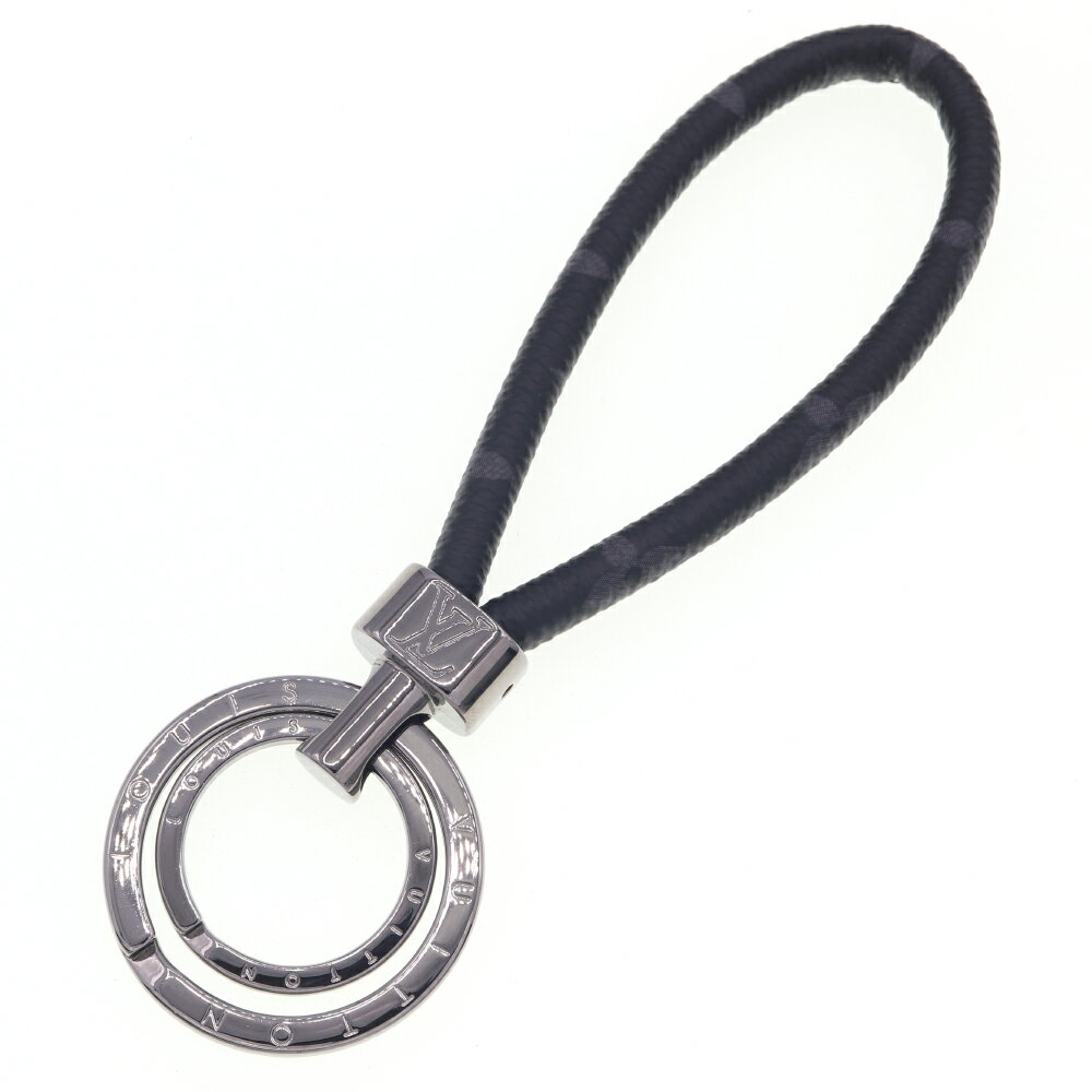 ルイヴィトン キーリング モノグラム エクリプス ポルトクレ LV ハーロー M68853 中古 キーホルダー ブラック グレー メンズ LOUIS VUITTON