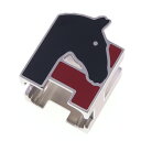 エルメス スカーフリング Hシュヴァル H603853 レッド ブラック シルバー 中古 スカーフ留め ショール アクセサリー カレ 馬 レディース HERME...