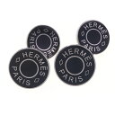 エルメス カフス セリエ ブラック シルバー メタル 中古 カフリンクス カフスボタン スーツ ビジネス フォーマル メンズ HERMES