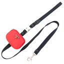 プラダ ペットリード 2YG008 レッド ナイロン 中古 犬用リード ペット用品 ポーチ付 PRADA