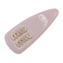 ミュウミュウ バレッタ 5IF092 ベージュ パテントレザー 中古 ヘアクリップ ヘアアクセサリー ロゴ 髪留め レディース MIU MIU