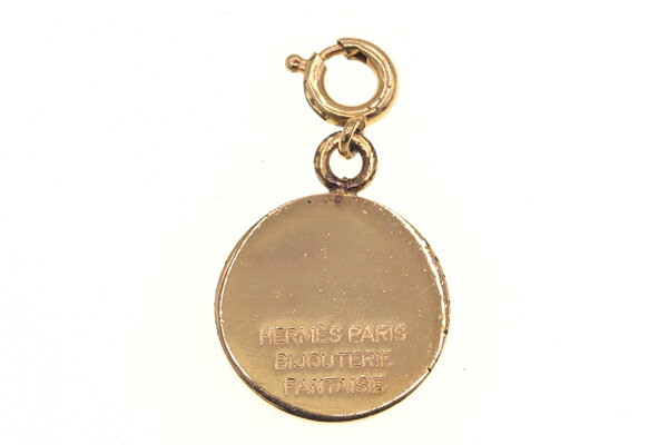 エルメス ペンダントトップ セリエ ゴールド チャーム 中古 ペンダントヘッド ネッ...