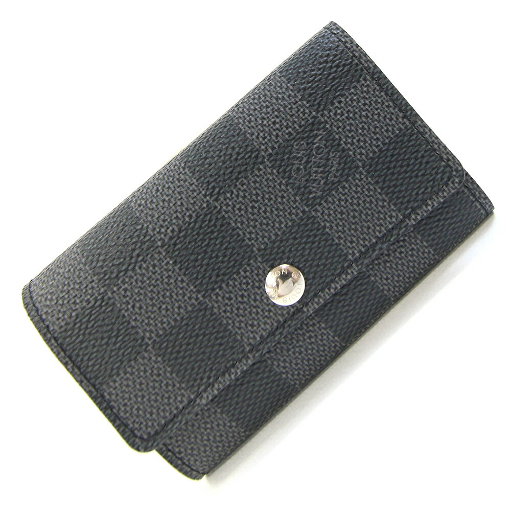 ルイヴィトン 6連キーケース ダミエ グラフィット ミュルティクレ6 N62662 中古 鍵 カギ メンズ 男性 LOUIS VUITTON
