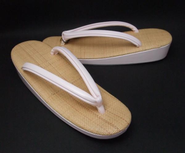 ★夏物！★天然素材シーグラス草履★ピンク★（L）