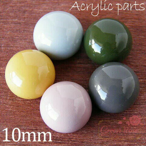 ӡ İҷȾѡ 10mm 10 Žդѡ ӡɥѡ ץ饹åӡ ꡼ѡ beads338 GreenRoseYumi