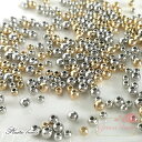 メッキ加工プラスチックビーズ 3mm・4mm 約100個 ゴールド シルバー ラウンド アクセサリーパーツ beads629 GreenRoseYumi