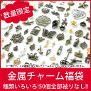 数量限定!!使い方自由自在!!超超お得☆種類色々☆金属チャーム50種類50個福袋