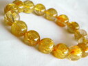 【送料無料】黄金タイチンルチルブレスレット13mm【TD-1】 極品天然AAAAA GreenRoseYumi