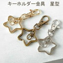 キーホルダー パーツ 金具 スター 星型 カニカン 回転カン付10個 ゆうパケット便送料無料 ゴールド シルバーGreenRoseYumi