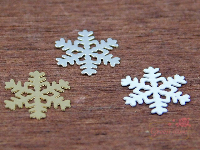 金属パーツ メタルパーツ雪の結晶 10個 スノークリスタル 雪 冬 クリスマス アクセサリーパーツ J6-2870