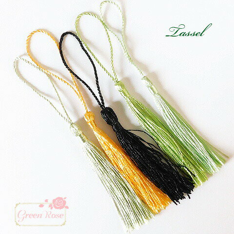 ストラップ・アクセサリーにタッセル 全5色　10本 アクセサリーパーツ　 ハンドメイド tassel78 GreenRoseYumi